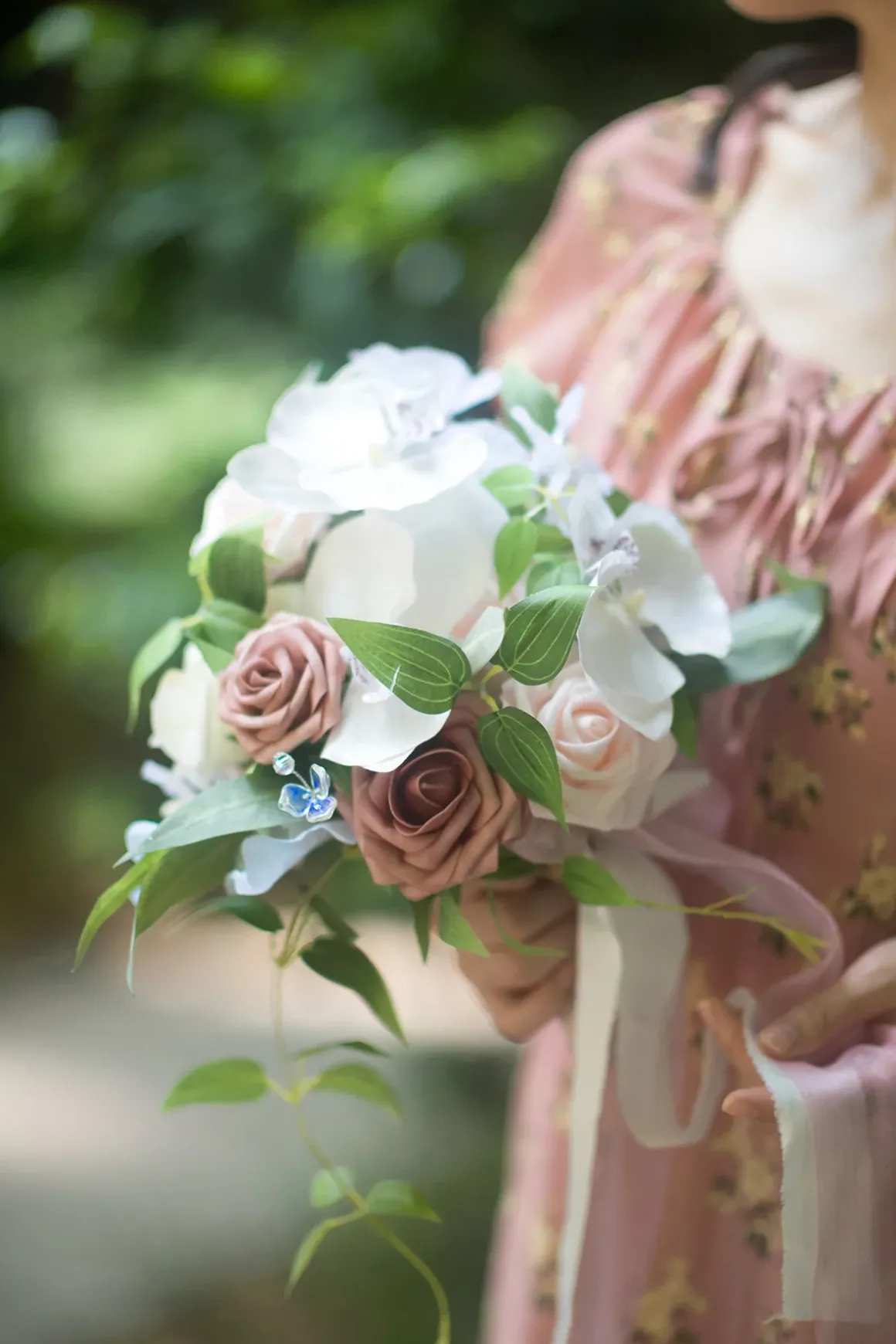 1.5"-2" Foam Rosebud & Petite Rose with Stem