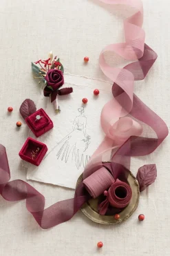 Frayed Edge Chiffon Ribbons 1.5