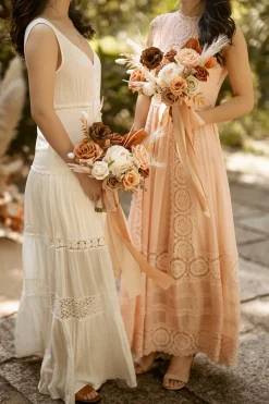 Free-Form Bridesmaid Bouquets in Rust & Sepia (Set of 4)