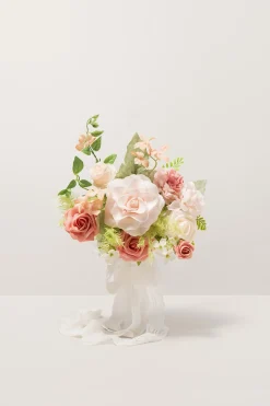 Free-Form Bridesmaid Bouquets in Garden Blush (Set of 4)