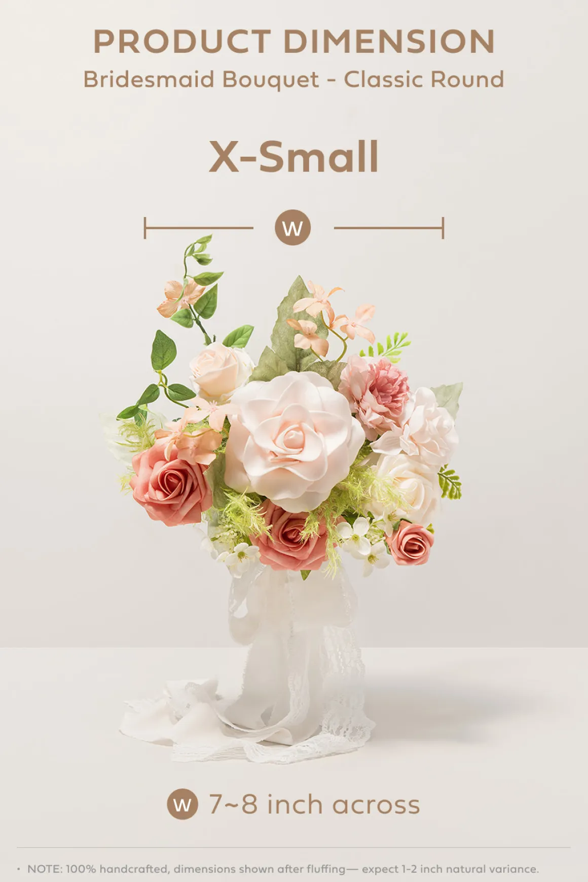 Free-Form Bridesmaid Bouquets in Garden Blush