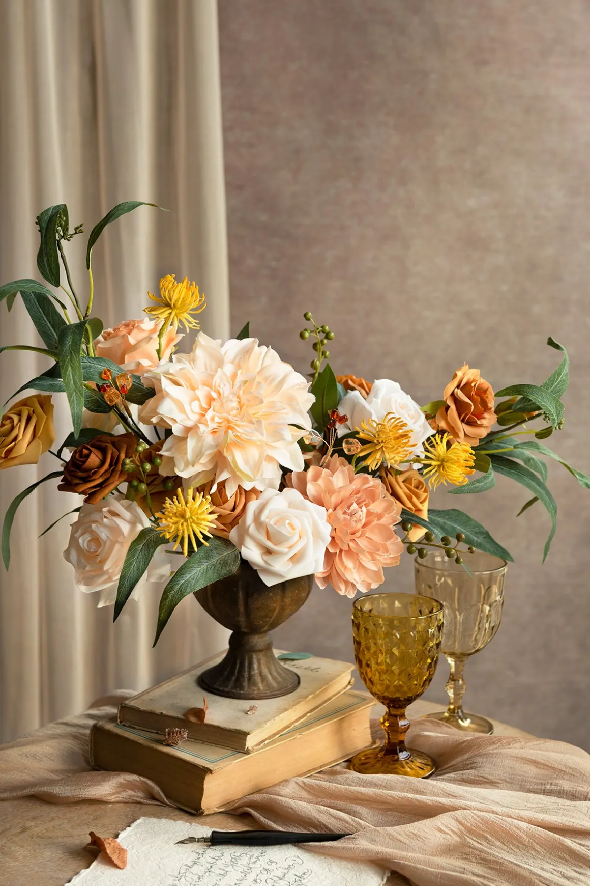 French Yellow Designer Flower Boxes- Isadora Cream | Clearance
