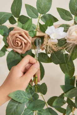 6.5ft Flower Garland in Beige & Sage | Clearance