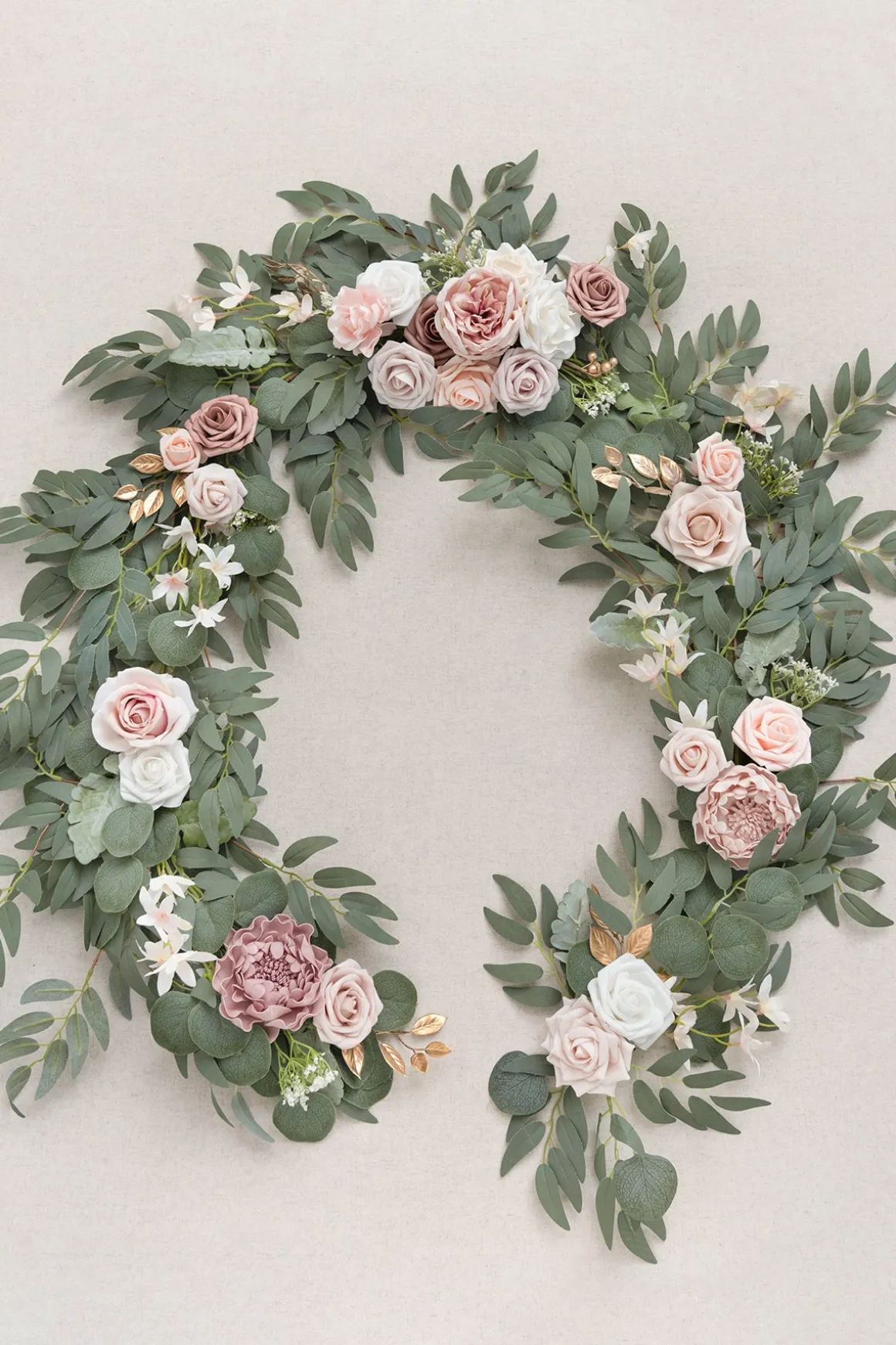 6ft Flower Garland in Dusty Rose & Cream