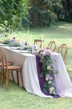 6ft Flower Garland in Lilac & Gold