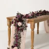 6ft Flower Garland in Plum Velvet Wedding