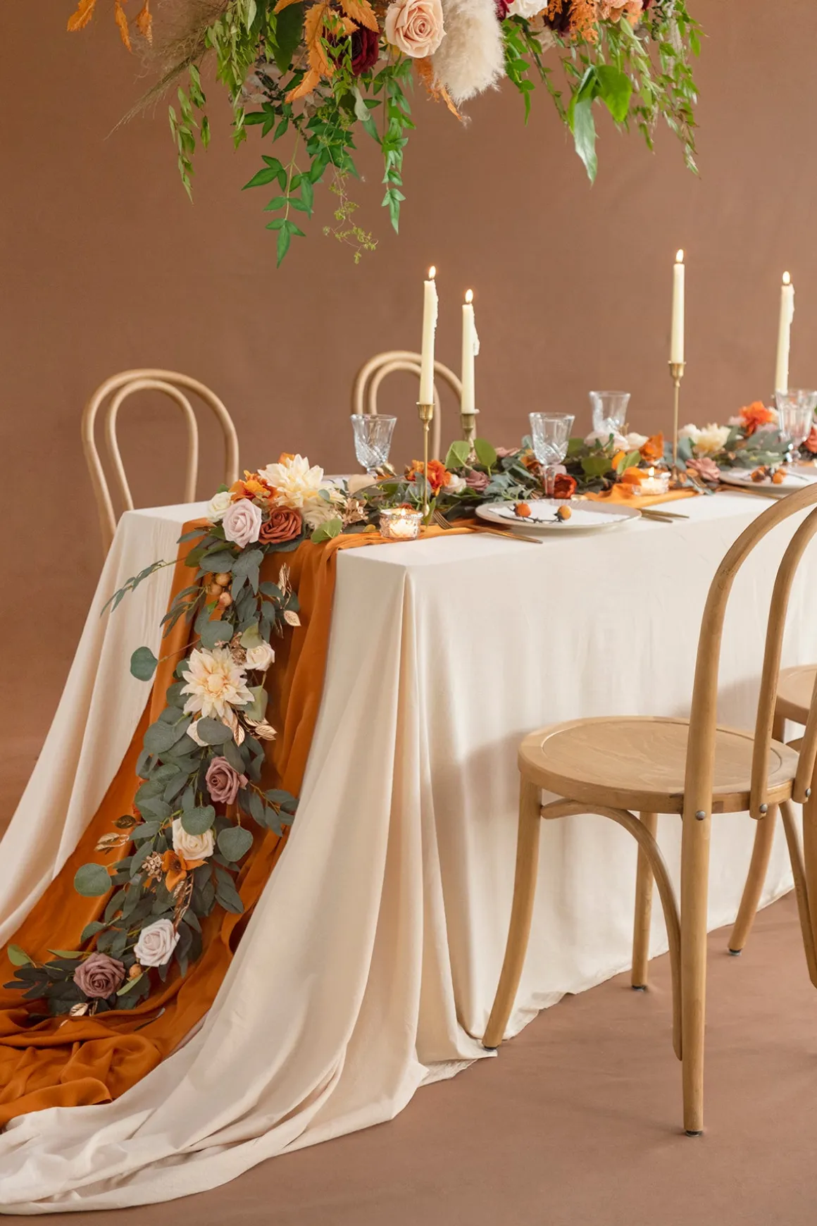 6ft Flower Garland in Sunset Terracotta | Clearance