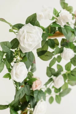 5ft Flower Garland in White & Sage