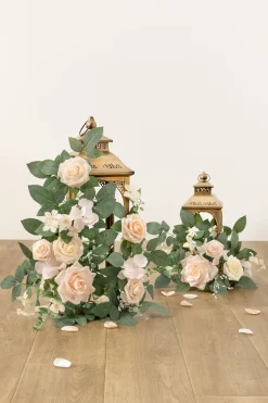 2ft Flower Garlands in Blush & Cream