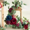 1.8ft Flower Garlands in Burgundy & Navy | Clearance