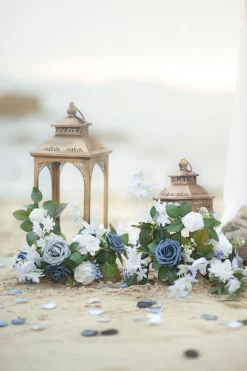 2ft Flower Garlands in Dusty Blue & Navy