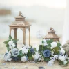 2ft Flower Garlands in Dusty Blue & Navy (Set of 6)