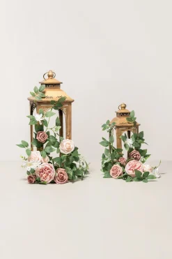 1.8ft Flower Garlands in Dusty Rose & Cream