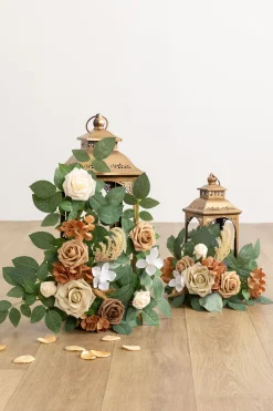 2ft Flower Garlands in Earth Brown & Beige