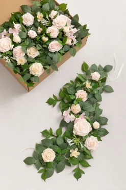 2ft Flower Garlands in Powder Pink & Cream