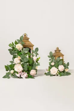 2ft Flower Garlands in Powder Pink & Cream