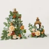 2ft Flower Garlands in Sunny Peach & Apricot (Set of 2) | Clearance