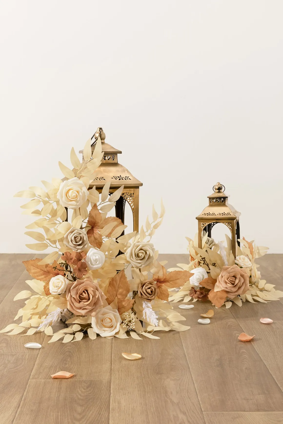 2ft Flower Garlands in Tawny Beige & Sand Beige