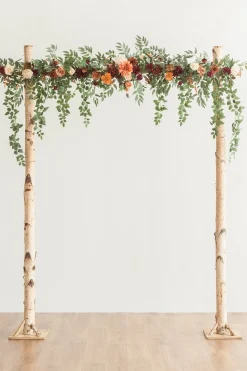 6.5ft Flower Garland with Hanging Vines in Sunset Terracotta