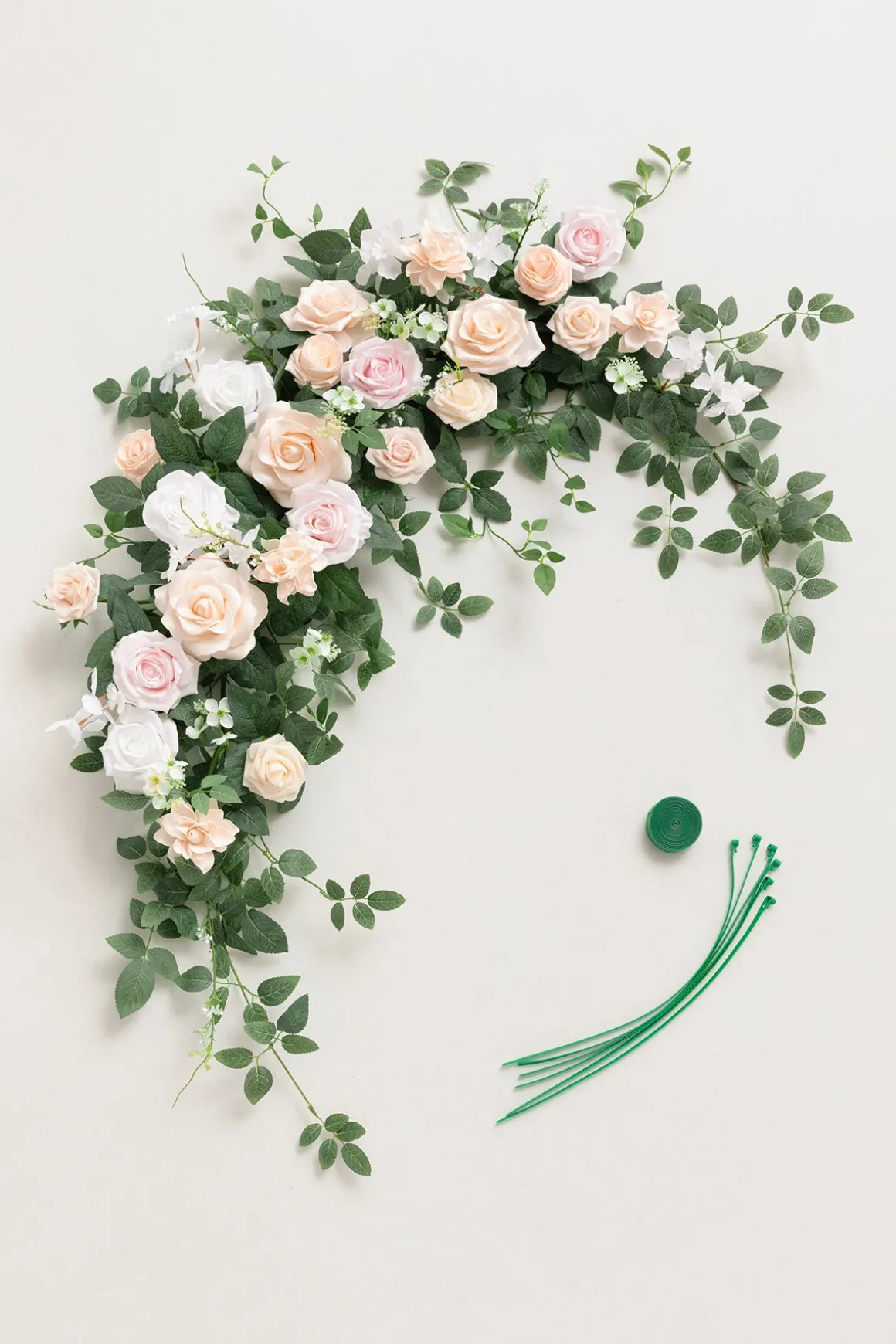 6.5ft Flower Garland with Hanging Vines in Blush & Cream | Clearance