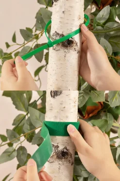 6.5ft Flower Garland with Hanging Vines in Apricot & Soft Peach | Clearance