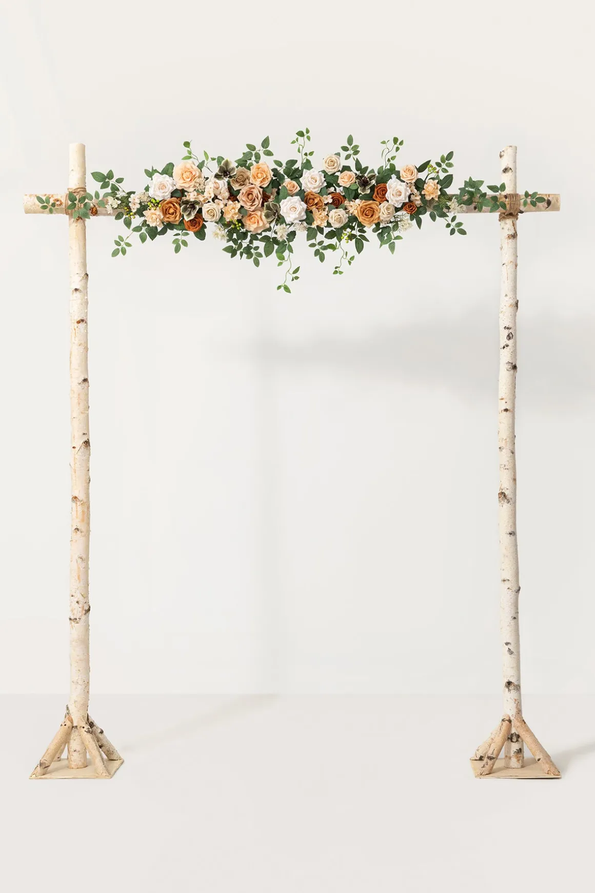 6.5ft Flower Garland with Hanging Vines in Apricot & Soft Peach | Clearance