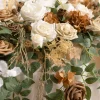 9ft Head Table Flower Garland in Earth Brown & Beige