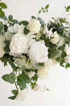 Garland Flower Arch Decor in White & Sage