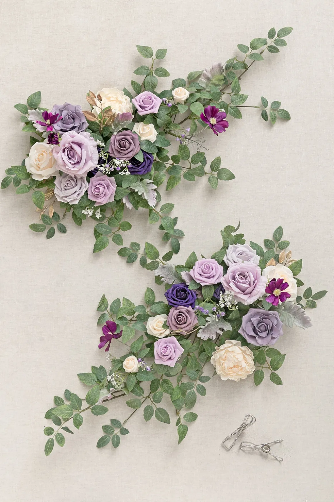 Head Table Floral Swags in Lilac & Gold | Clearance