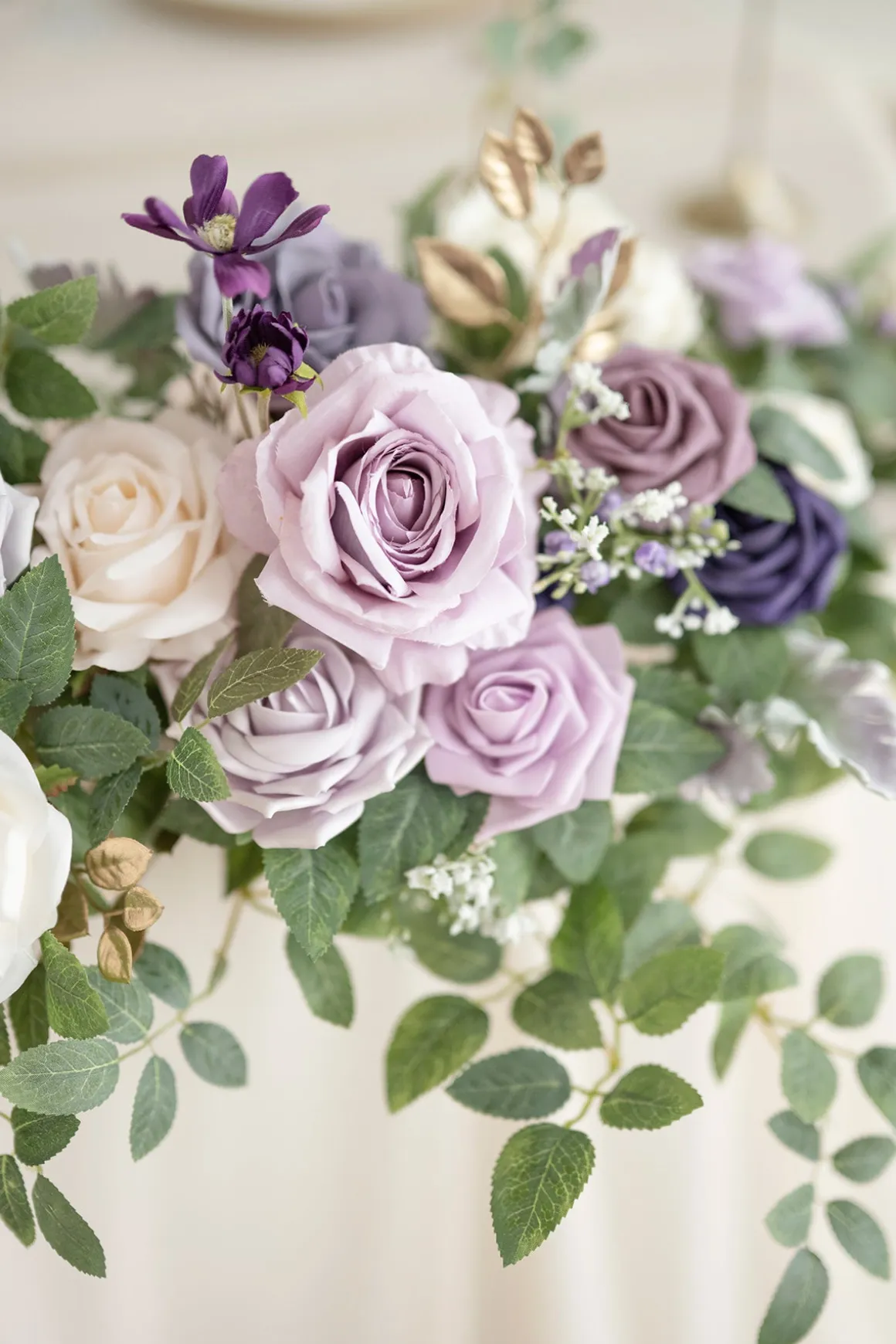 Head Table Floral Swags in Lilac & Gold | Clearance