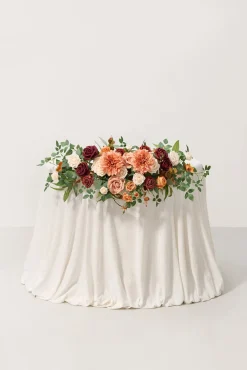 Head Table Floral Swags in Sunset Terracotta