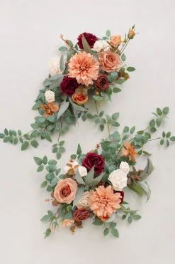 Head Table Floral Swags in Sunset Terracotta