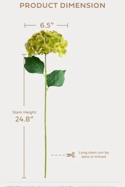 Hydrangeas with Stem - Blush-pink Heirloom