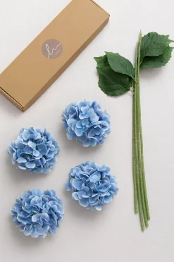 Hydrangeas with Stem - Sky Blue