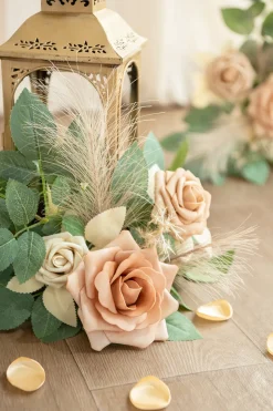 Lantern Flower Garlands in Beige & Sage | Clearance