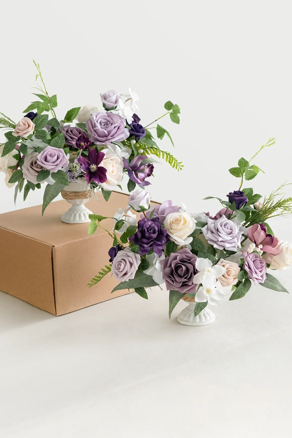 Large Floral Centerpiece Set in Lilac & Gold | Clearance