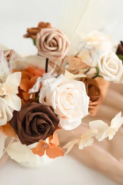 Large Floral Centerpiece Set in Rust & Sepia | Clearance