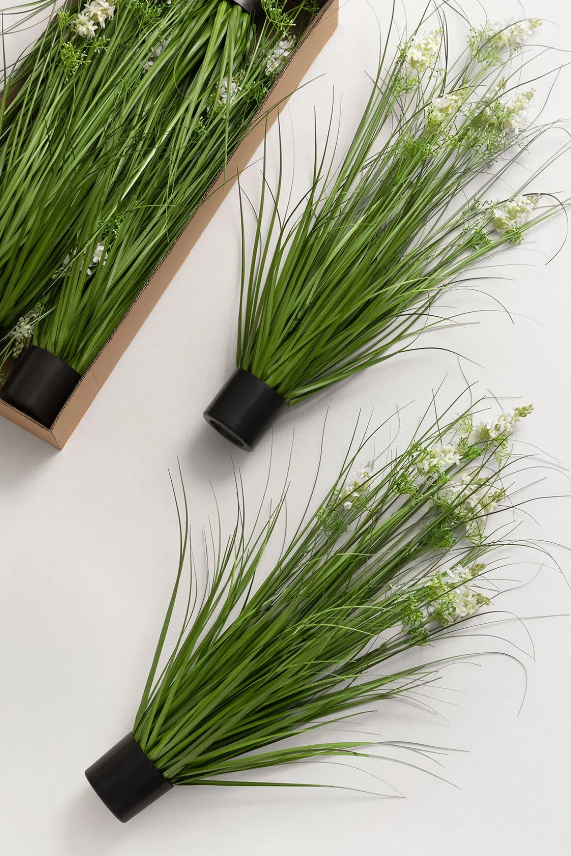 Maiden Grass in White & Green Delphinium (Set of 6) | Clearance