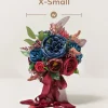 Maid of Honor & Bridesmaid Bouquets in Burgundy & Navy