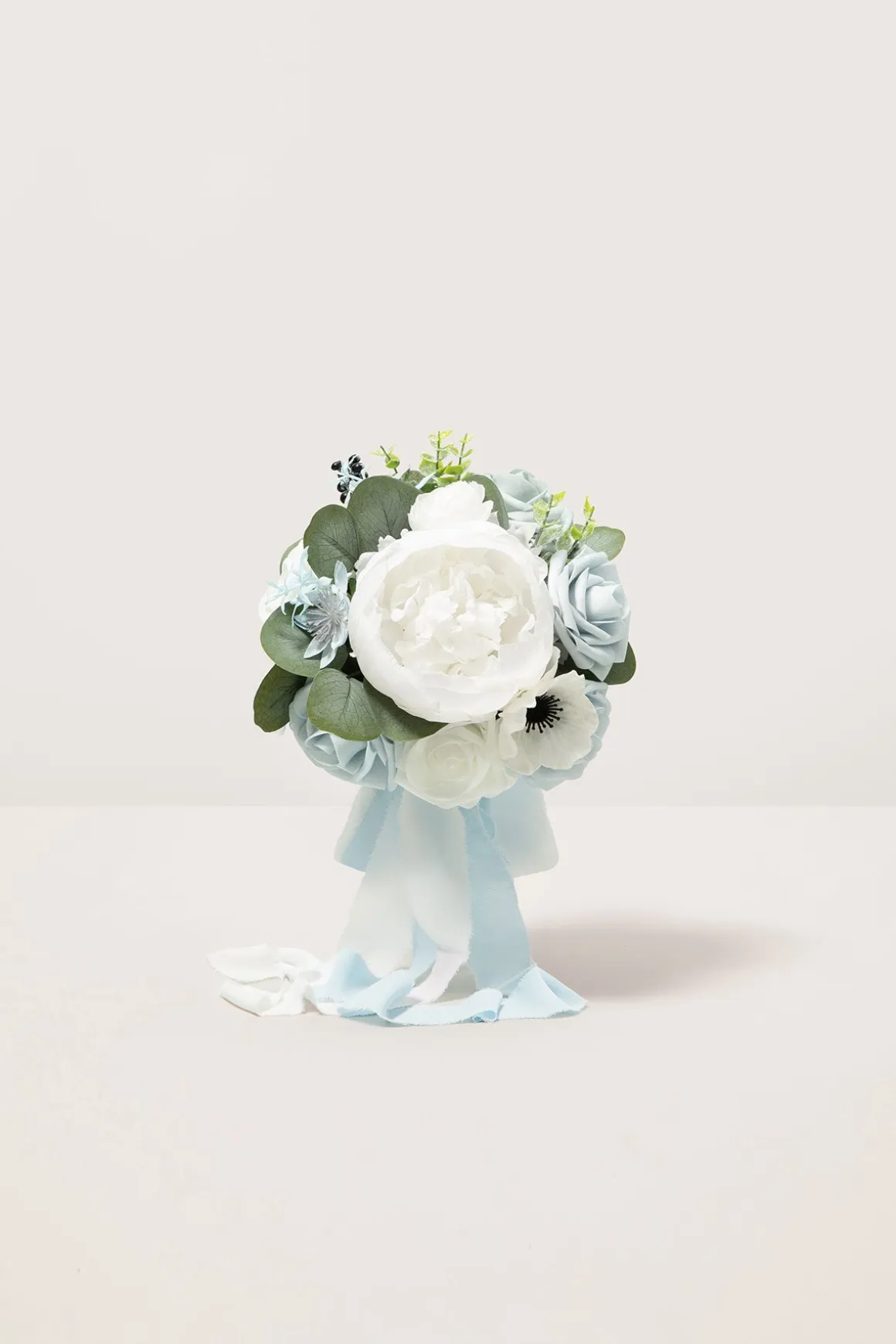 Maid of Honor & Bridesmaid Bouquets in Romantic Dusty Blue | Clearance