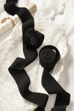 Matte Satin Ribbons 1.5" w x 20' h - Black (Set of 3) | Clearance