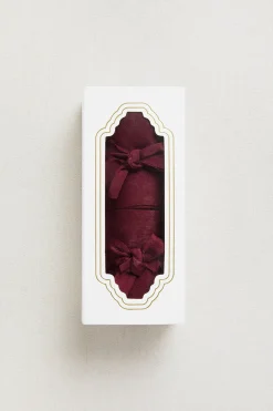 Matte Satin Ribbons 2.4" W × 6.5 Yards in Burgundy (Set of 2)