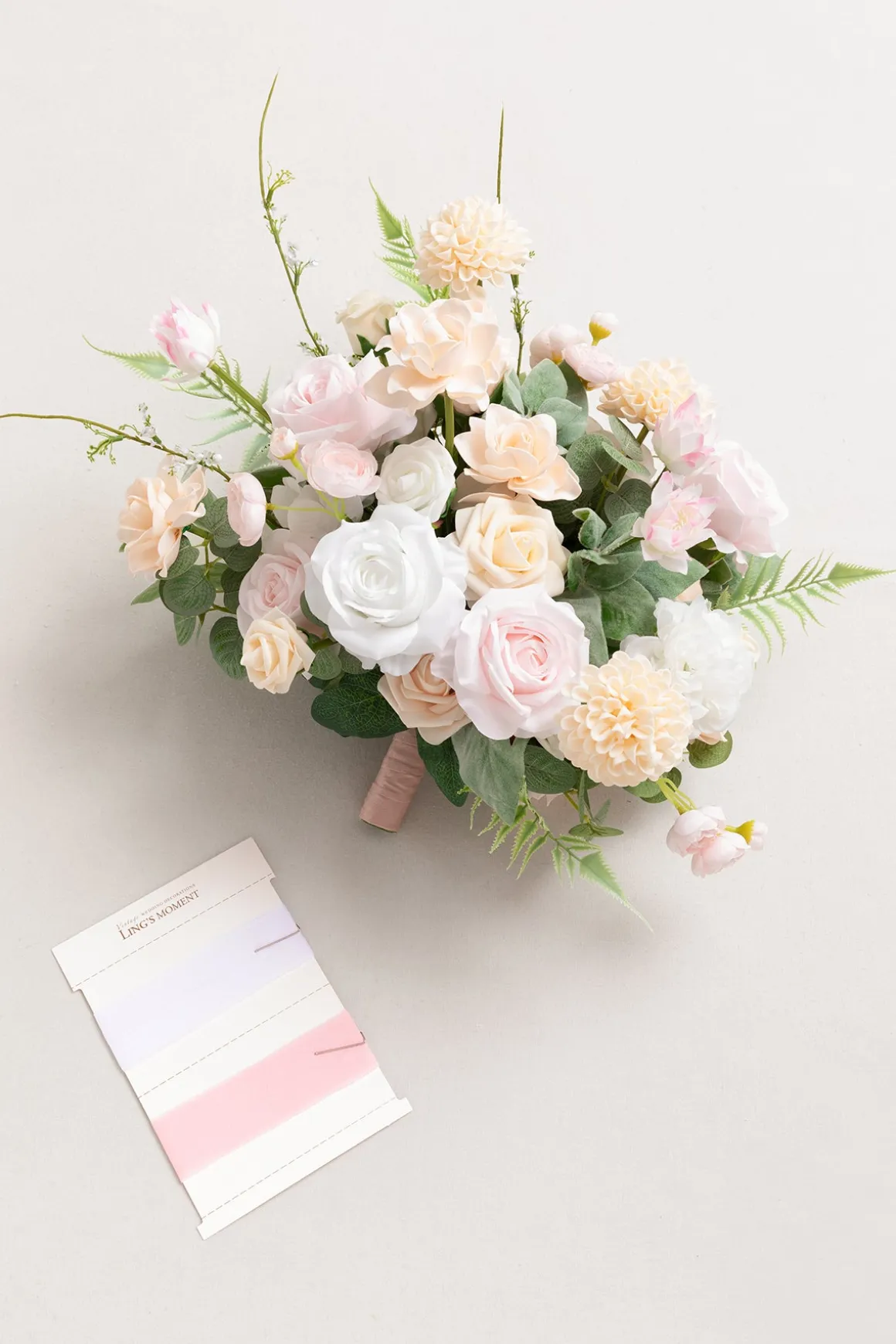 Medium Free-Form Bridal Bouquet in Cream & Blush