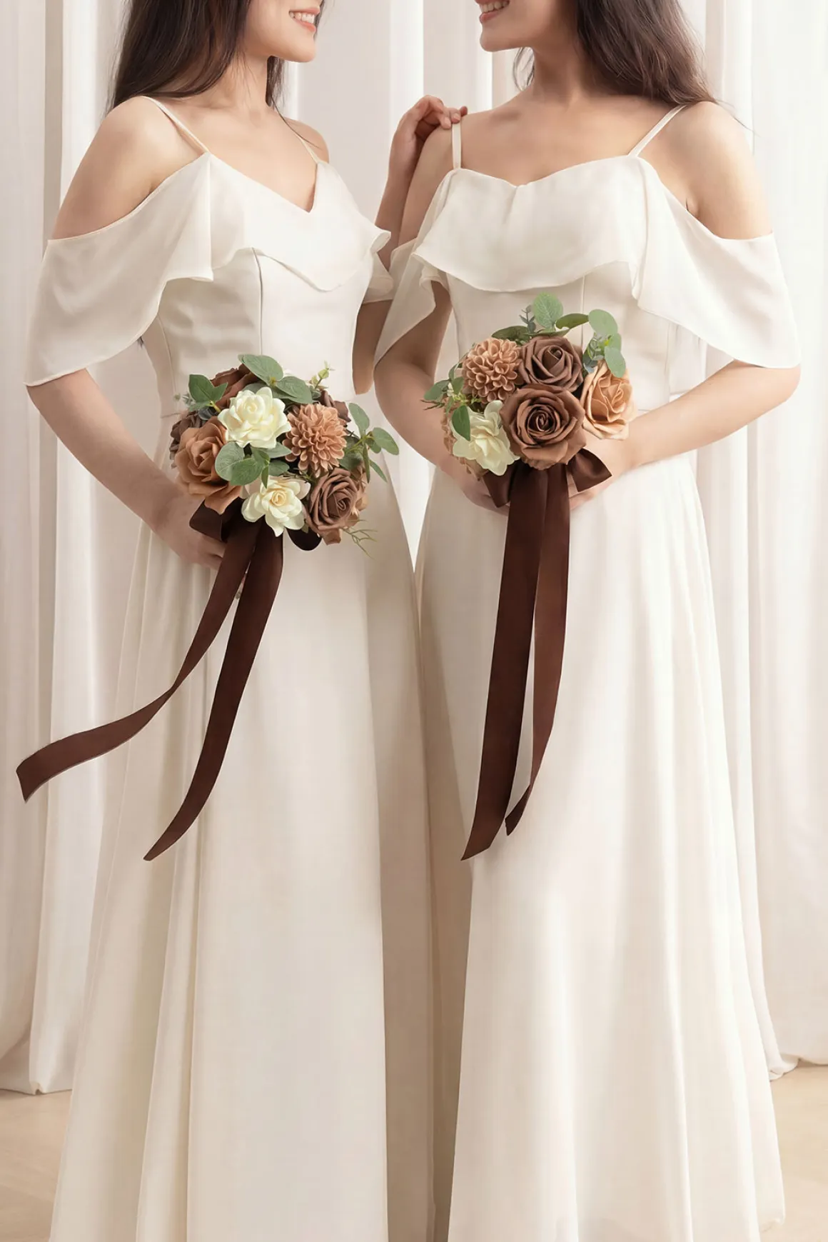 Mini Bouquet Combo Flower Box - Earth Brown & Sand Beige