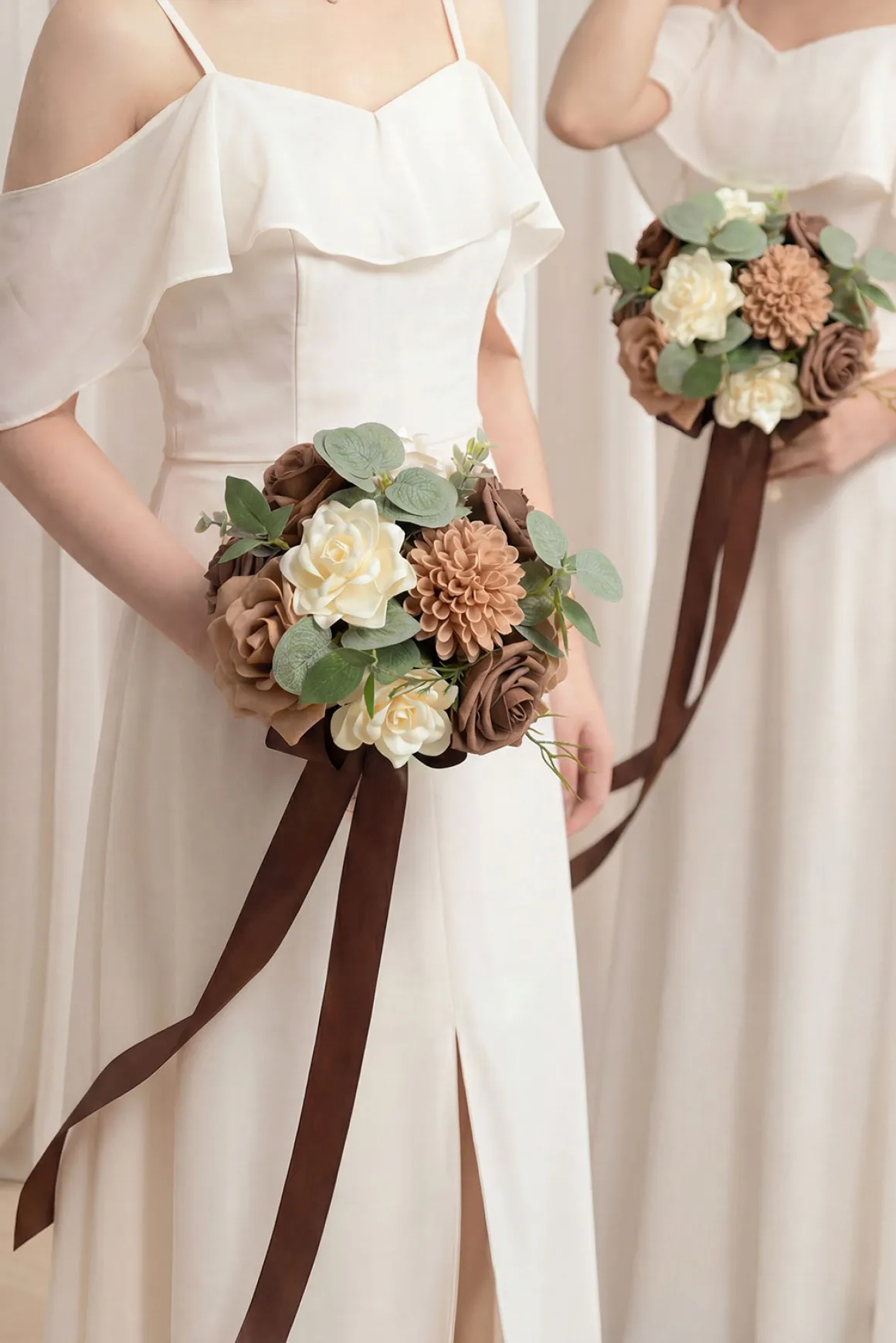 Mini Bouquet Combo Flower Box - Earth Brown & Sand Beige