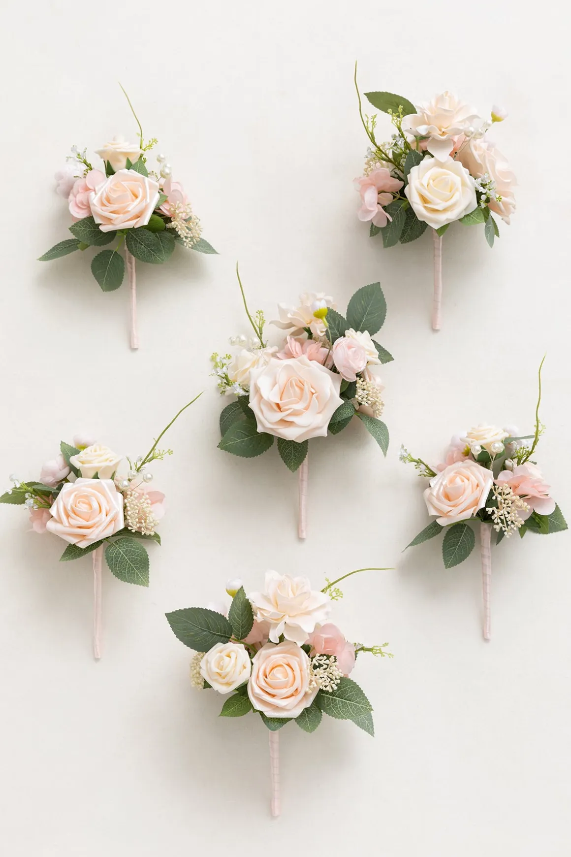 Mini Premade Flower Centerpiece Set in Blush & Cream | Clearance