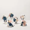 Mini Ready-to-Use Flower Centerpieces Set in Dusty Rose & Navy