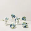 Mini Ready-to-Use Flower Centerpiece Set in Dusty Blue & Navy