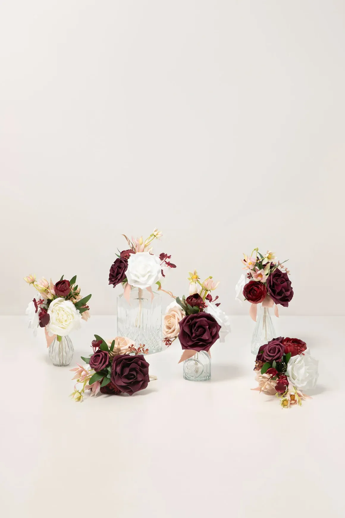 Mini Ready-to-Use Flower Centerpiece Set in Romantic Marsala | Clearance