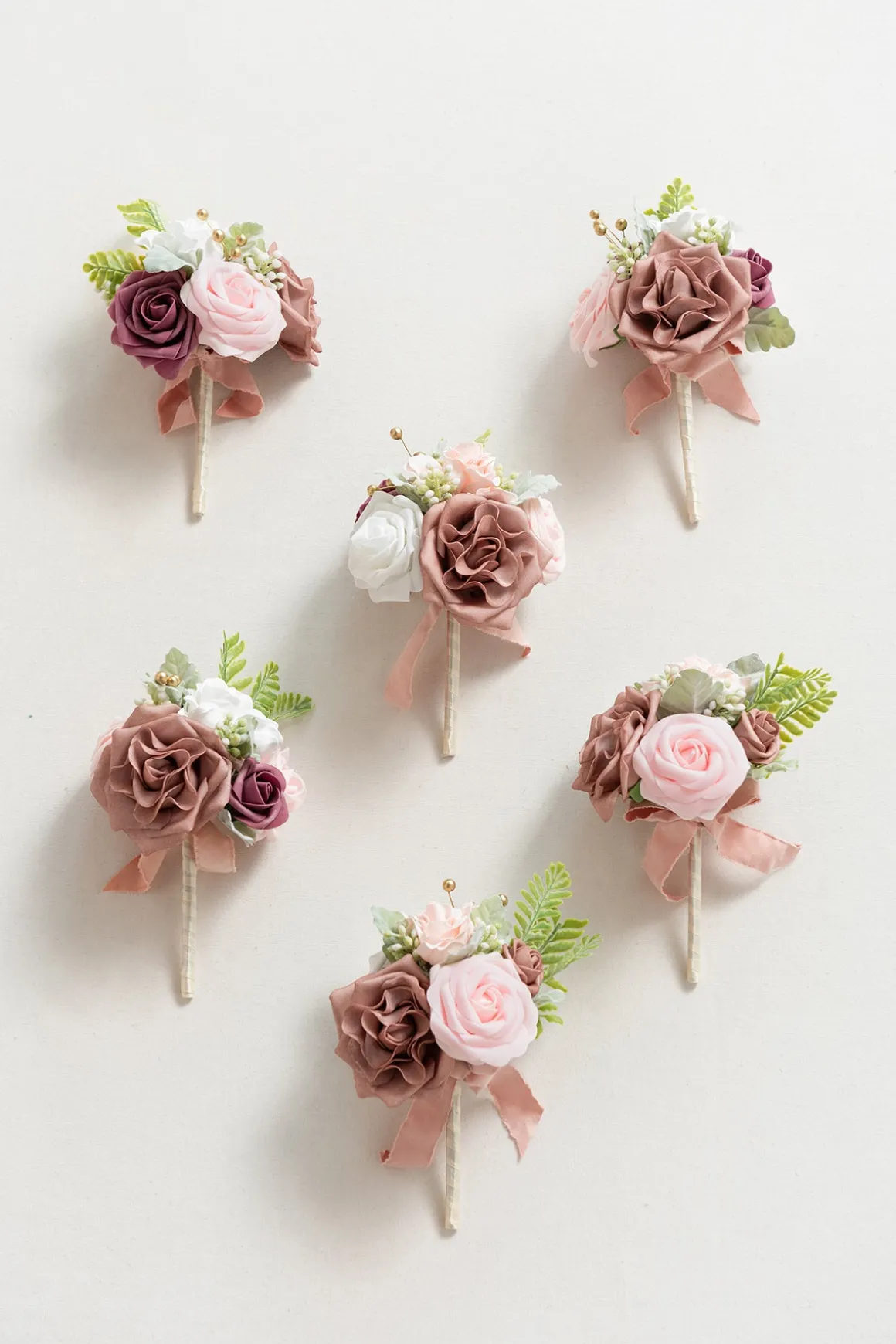 Mini Ready-to-Use Flower Centerpiece Set in Dusty Rose & Cream | Clearance